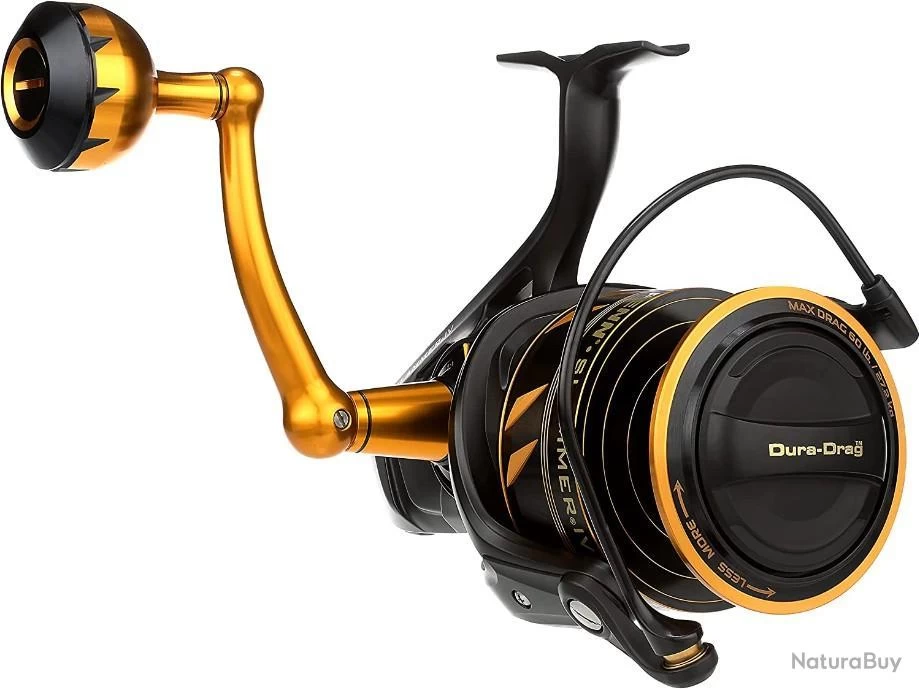Penn Slammer IV Moulinet Spinning Pêche En Mer Robuste Résistant Pêche Au Leurre Bar Lieus Or/Noir 2 Penn Slammer IV Moulinet Spinning Pêche En Mer Robuste Résistant Pêche Au Leurre Bar Lieus Or/Noir – Image 2