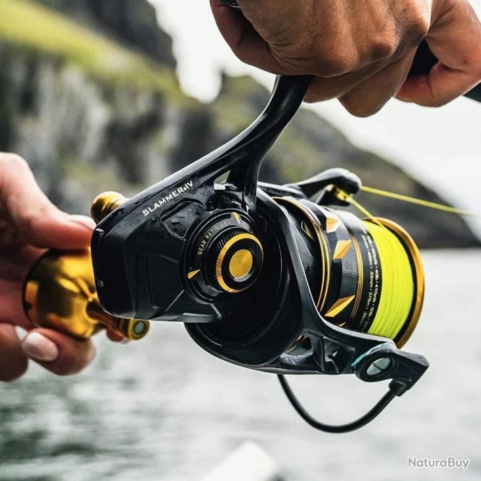 Penn Slammer IV Moulinet Spinning Pêche En Mer Robuste Résistant Pêche Au Leurre Bar Lieus Or/Noir 5 Penn Slammer IV Moulinet Spinning Pêche En Mer Robuste Résistant Pêche Au Leurre Bar Lieus Or/Noir – Image 5